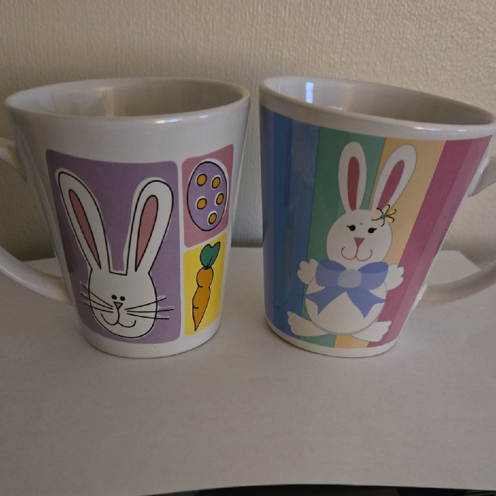 Two Easter Bunny Mugs